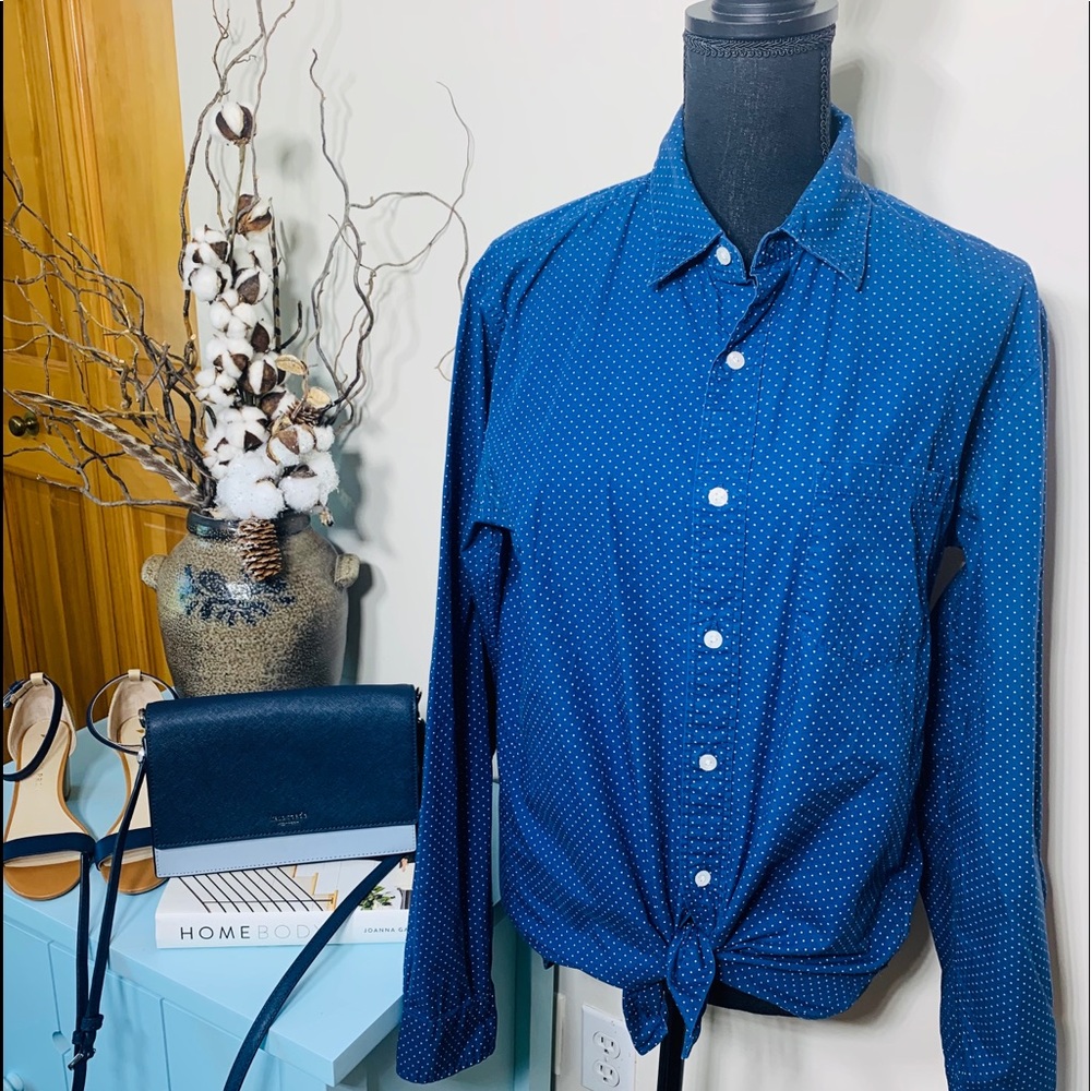 J. Crew Slim Fit Blue Button-Down Shirt Medium